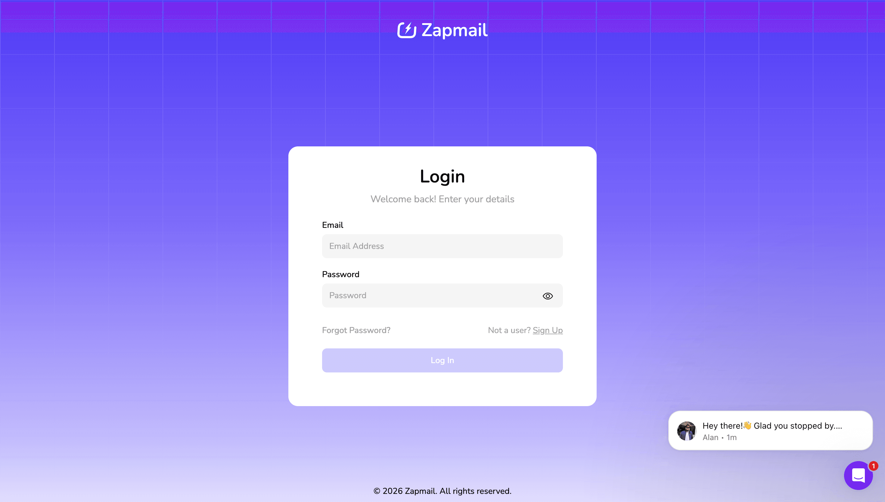 Zapamail screenshot
